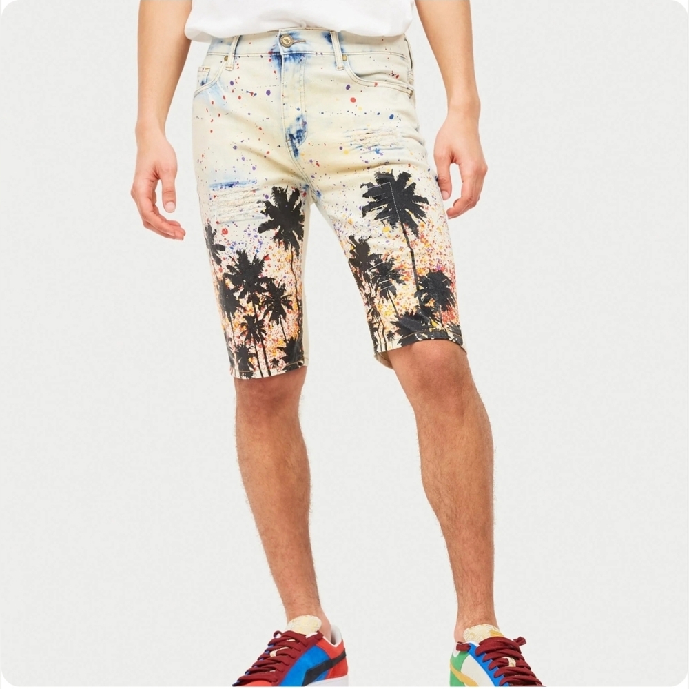 Reason Clothing Palm Tree Print Men's Shorts